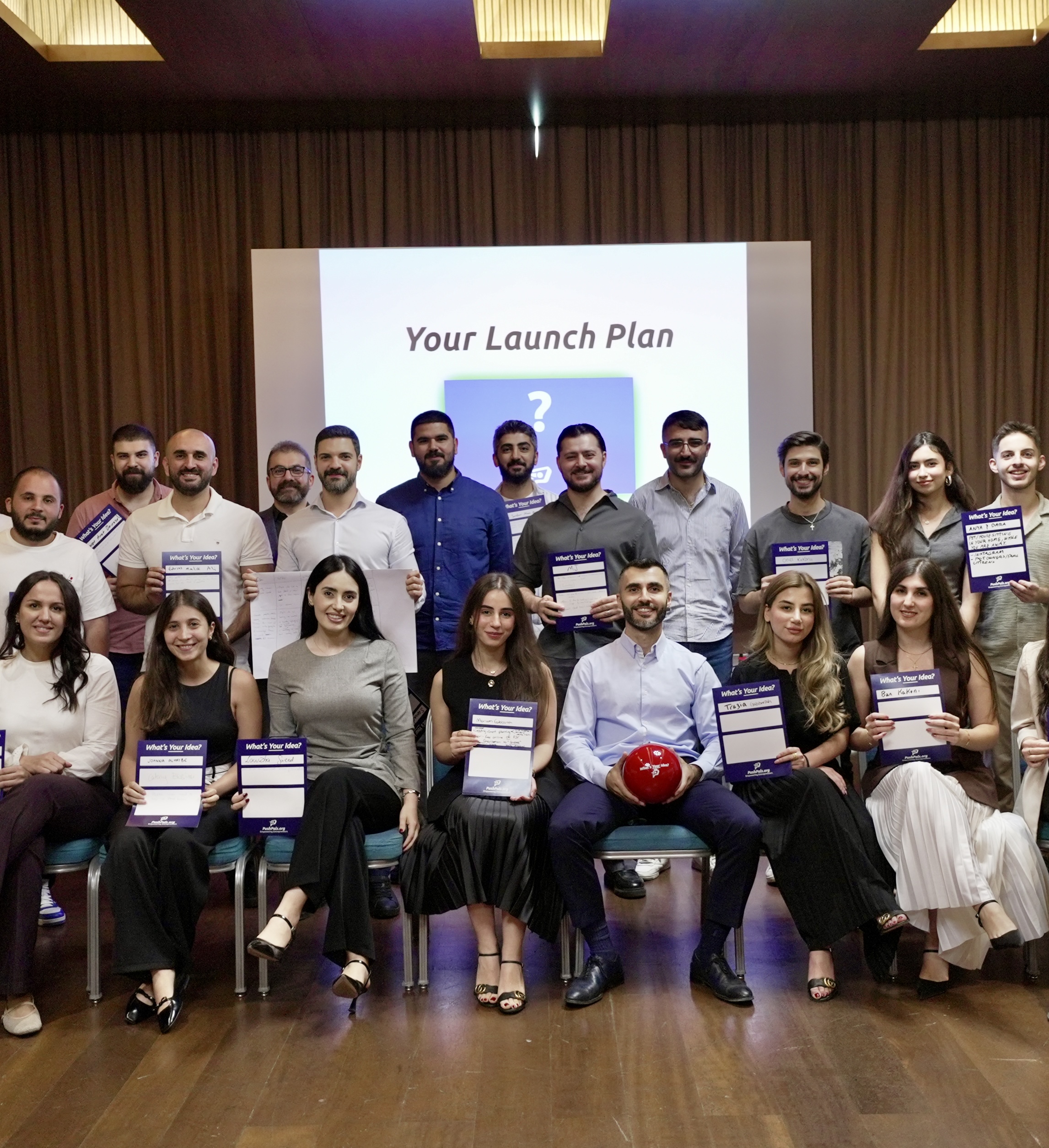 PushPals team running an interactive workshop with entrepreneurs